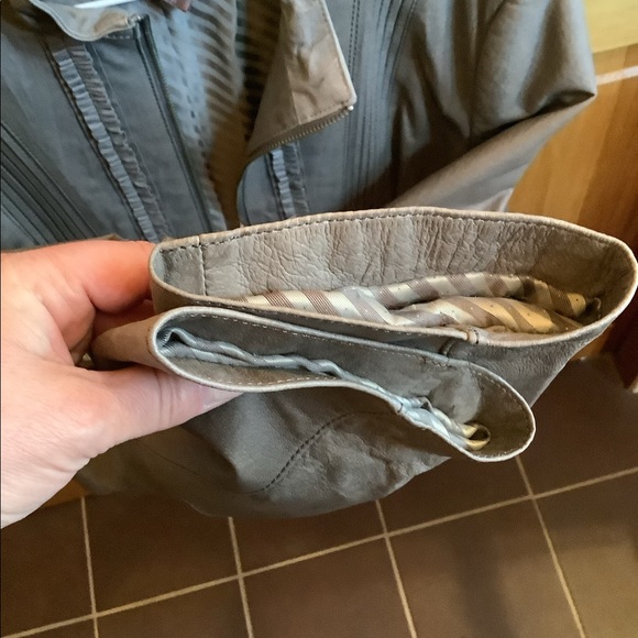 Genuine gray leather jacket - Picture 6 of 8